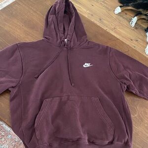 Nike Burgundy Hoodie with Logo